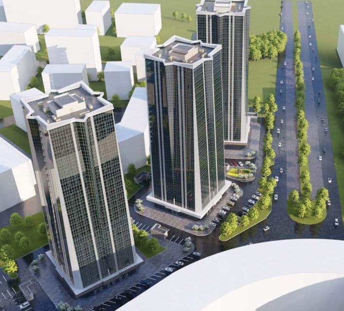 Grozny Towers: визуализация жилого комплекса